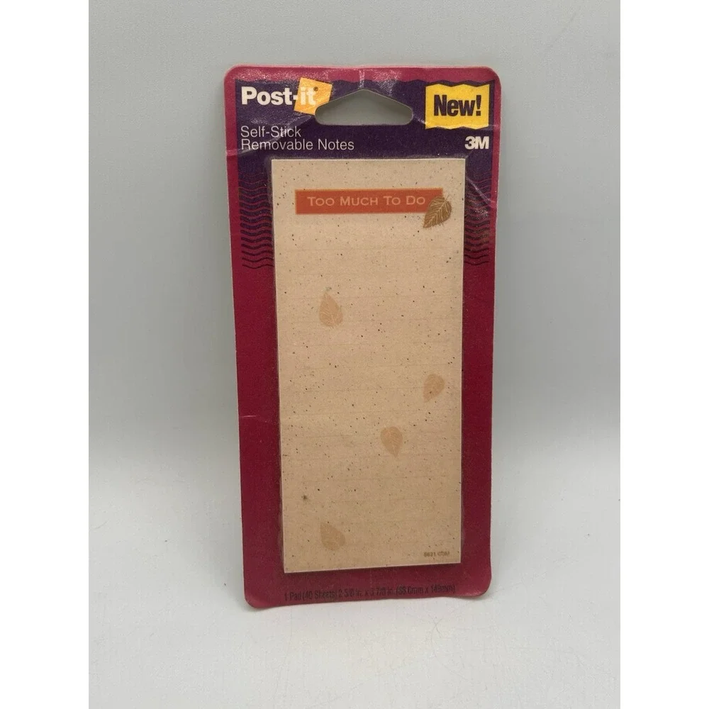 Vintage 1995 3M Post-it Self Stick Removable Notepad 